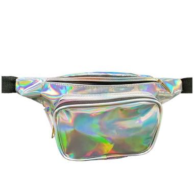 Borsa marsupio argento olografico