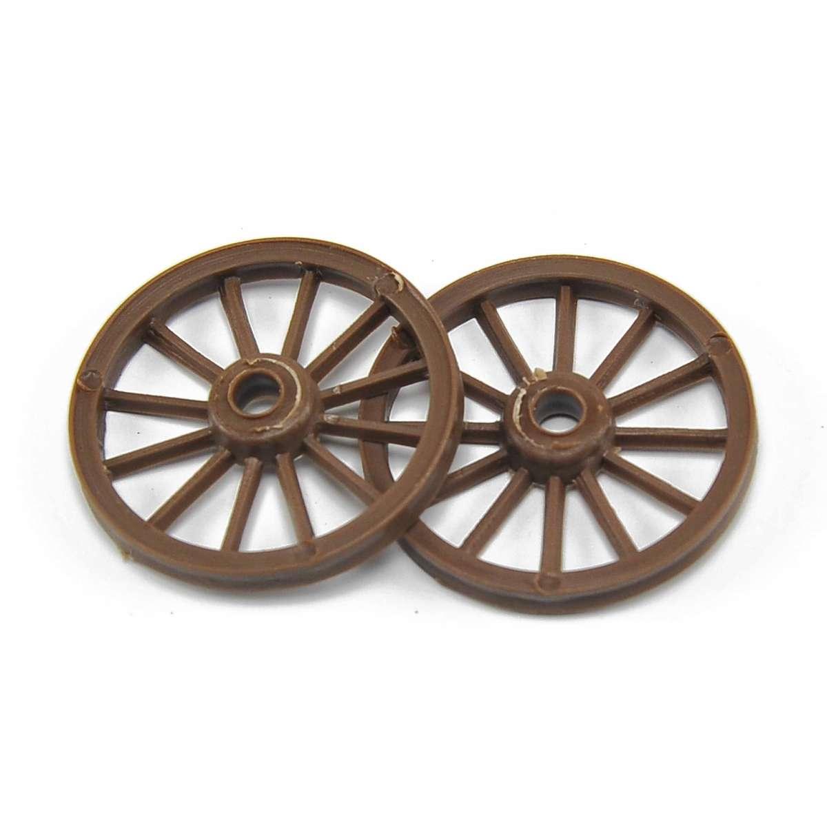 Ruota presepe carro marrone 5 cm