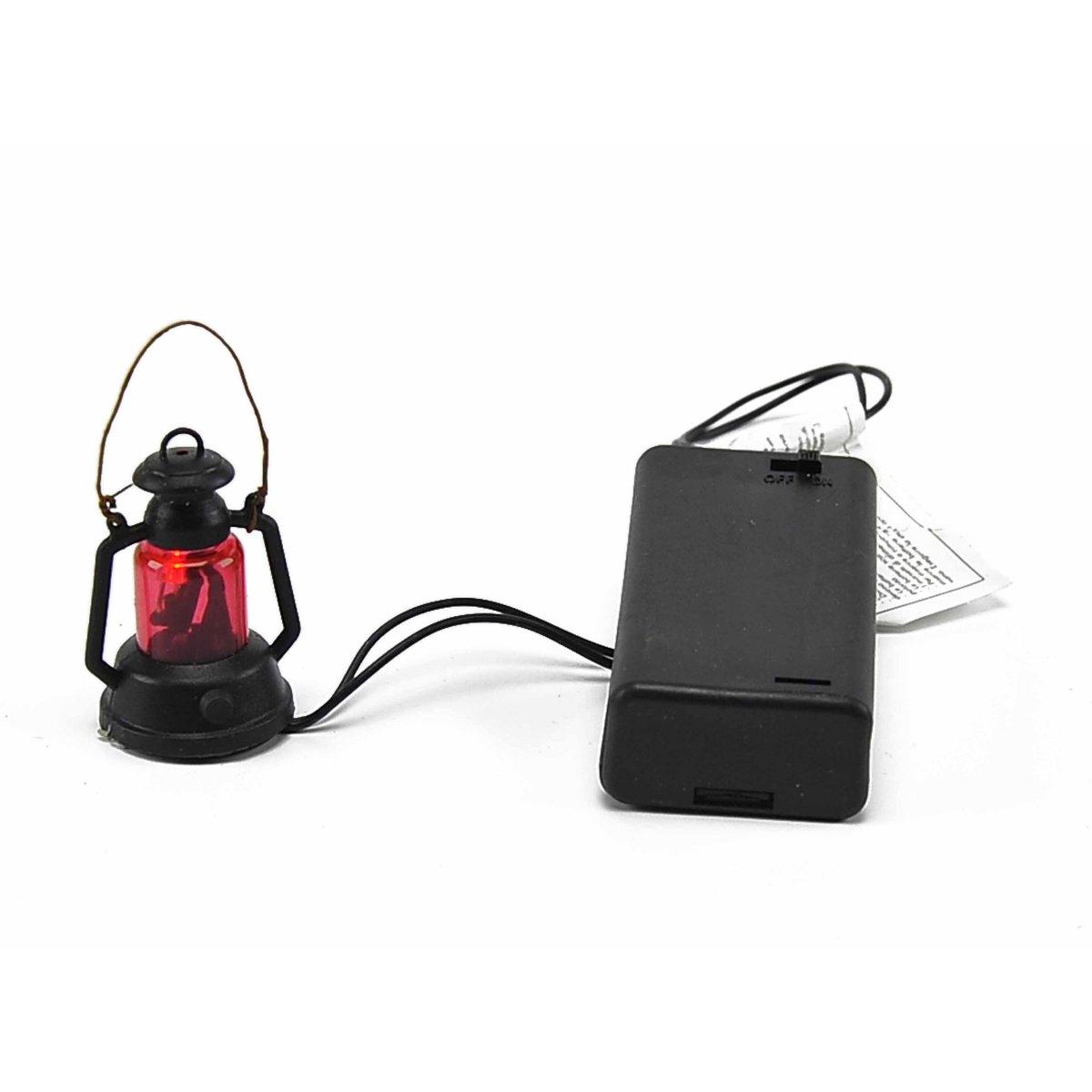 Lanterna presepe luce rossa batteria 3 modello a