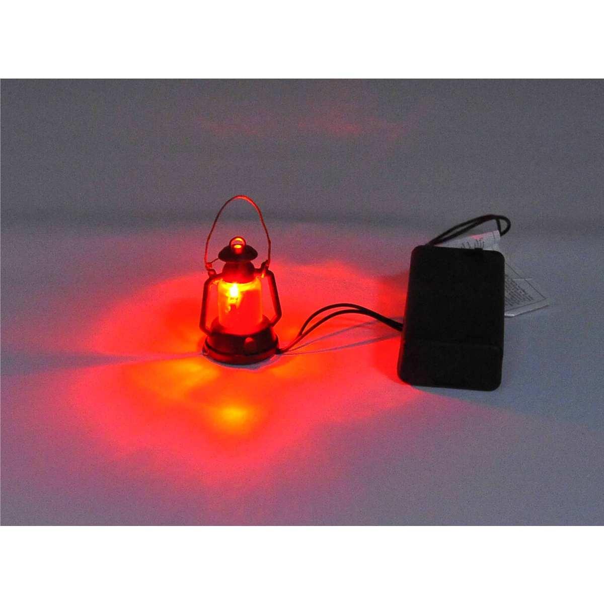 Lanterna presepe luce rossa batteria 3 modello a