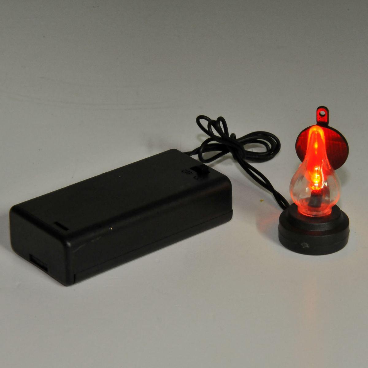 Lanterna presepe luce rossa batteria 3 modello v