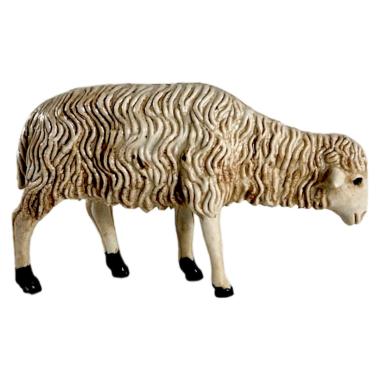 Statua presepe pecora bianca