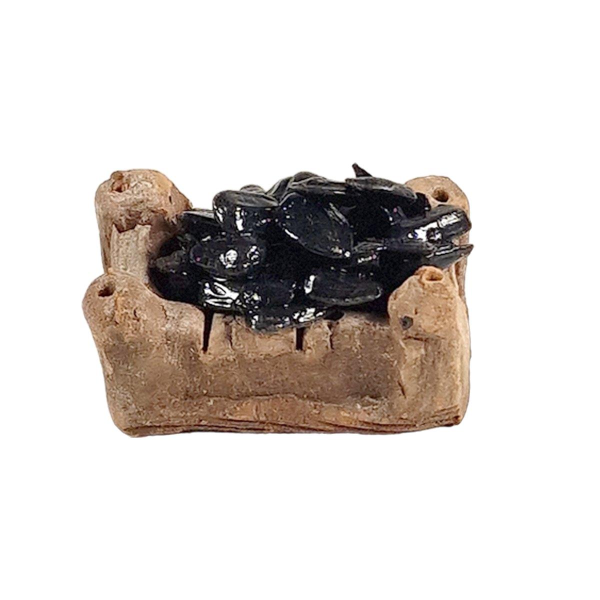 Attrezzi presepe pala rastrello metallo modello o 15 cm