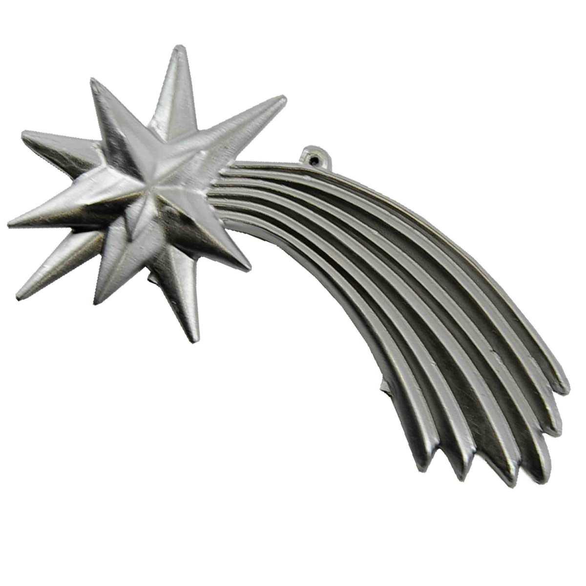 Stella presepe cometa argento 14,5 cm