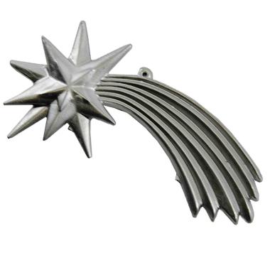 Stella presepe cometa argento 14,5 cm
