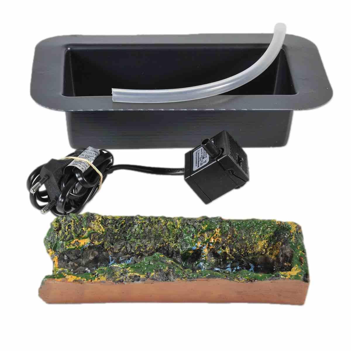 Cascata presepe elettrica acqua kit vaschetta ruscello pompa tubo modello a