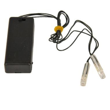 Luce presepe 2 led lampeggianti effetto fuoco rosso giallo batterie modello a