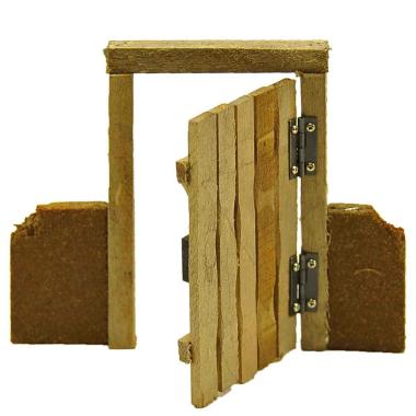 Portone presepe legno