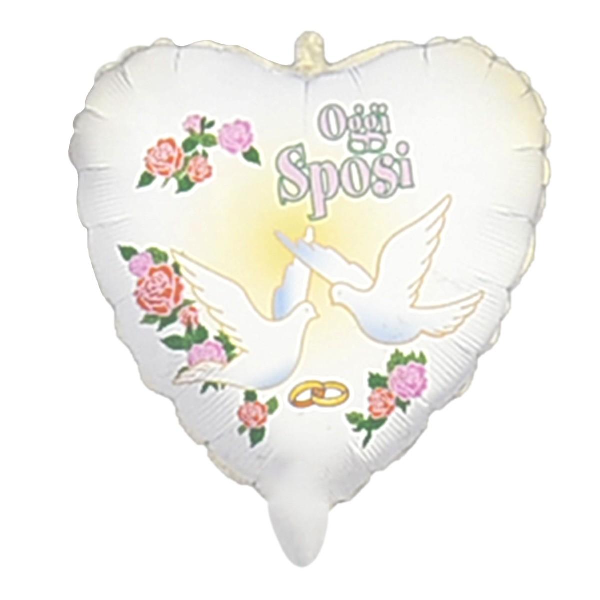 Palloncino cuore sposi