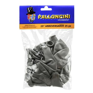 Palloncino 25 anniv metallizzati 25 pz