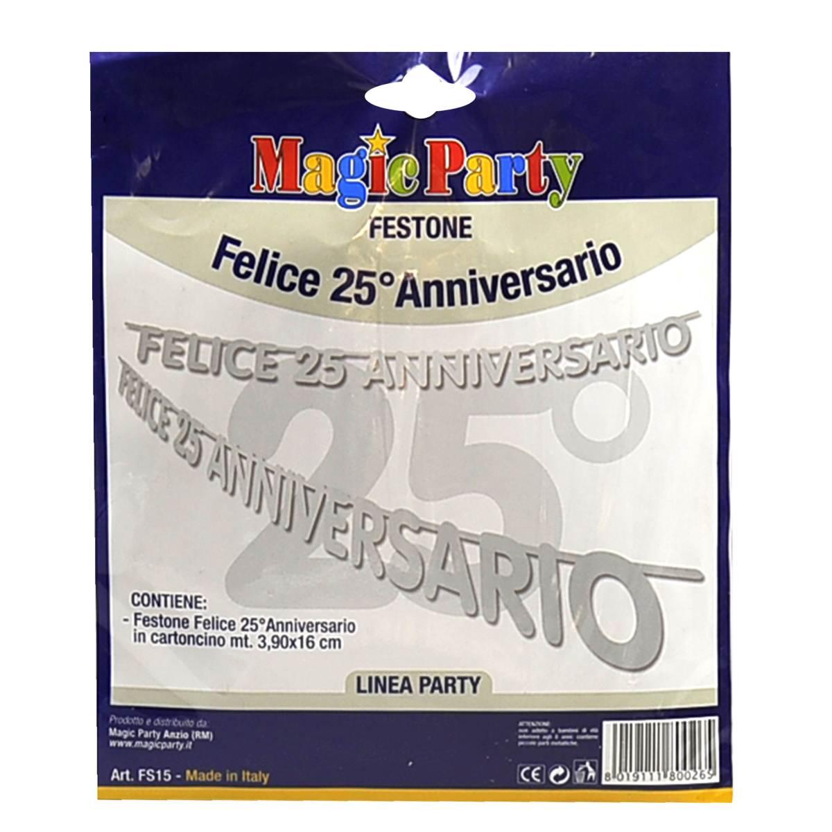 Festone party 25 anniviverasrio mt