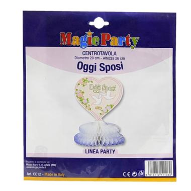 Festone party centrotavola cuore sposi