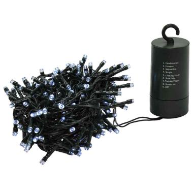 Luci di natale esterno batteria 180 led bianco freddo timer