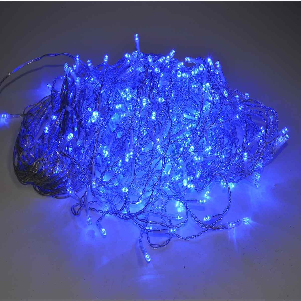 Luci di natale tenda esterno 400 led bianco blu 400 cm