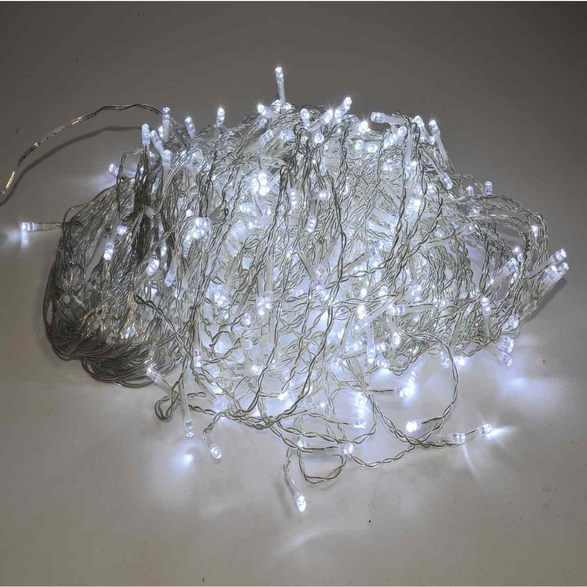 Luci di natale tenda esterno 400 led bianco blu 400 cm