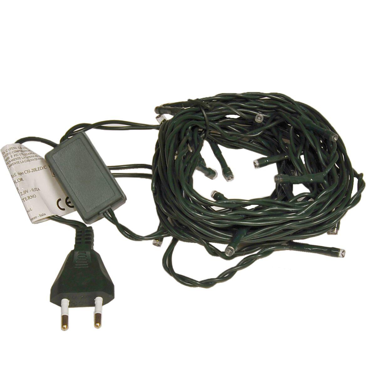 Luci di natale interno 20 led multicolor luce fissa