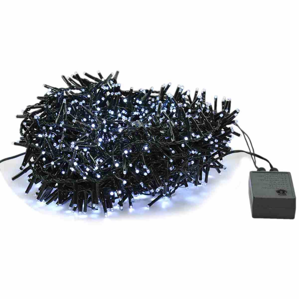 Luci di natale esterno 1152 led bianco freddo luce fissa