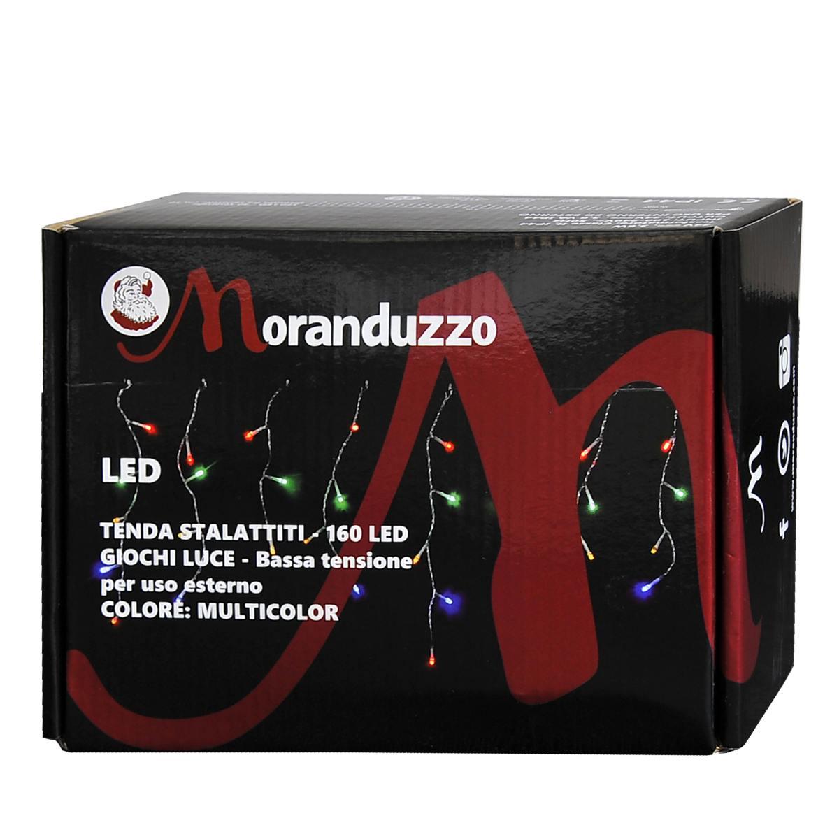 Luci di natale tenda esterno 160 led stalat multicolor