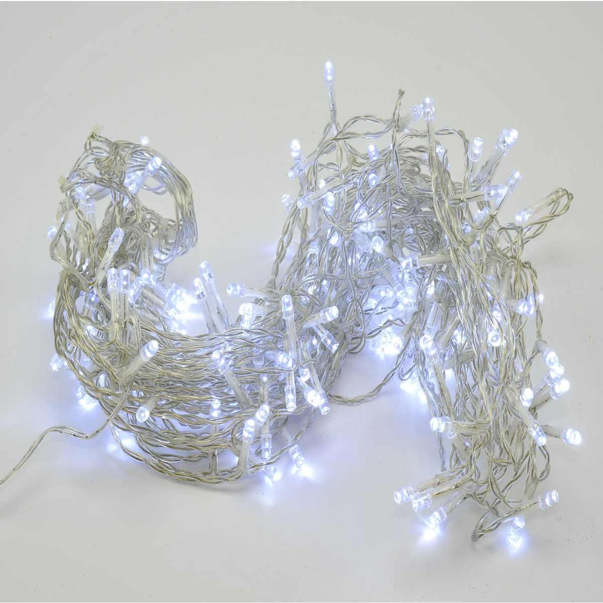 Luci di natale tenda esterno 200 led bianco blu 100 cm