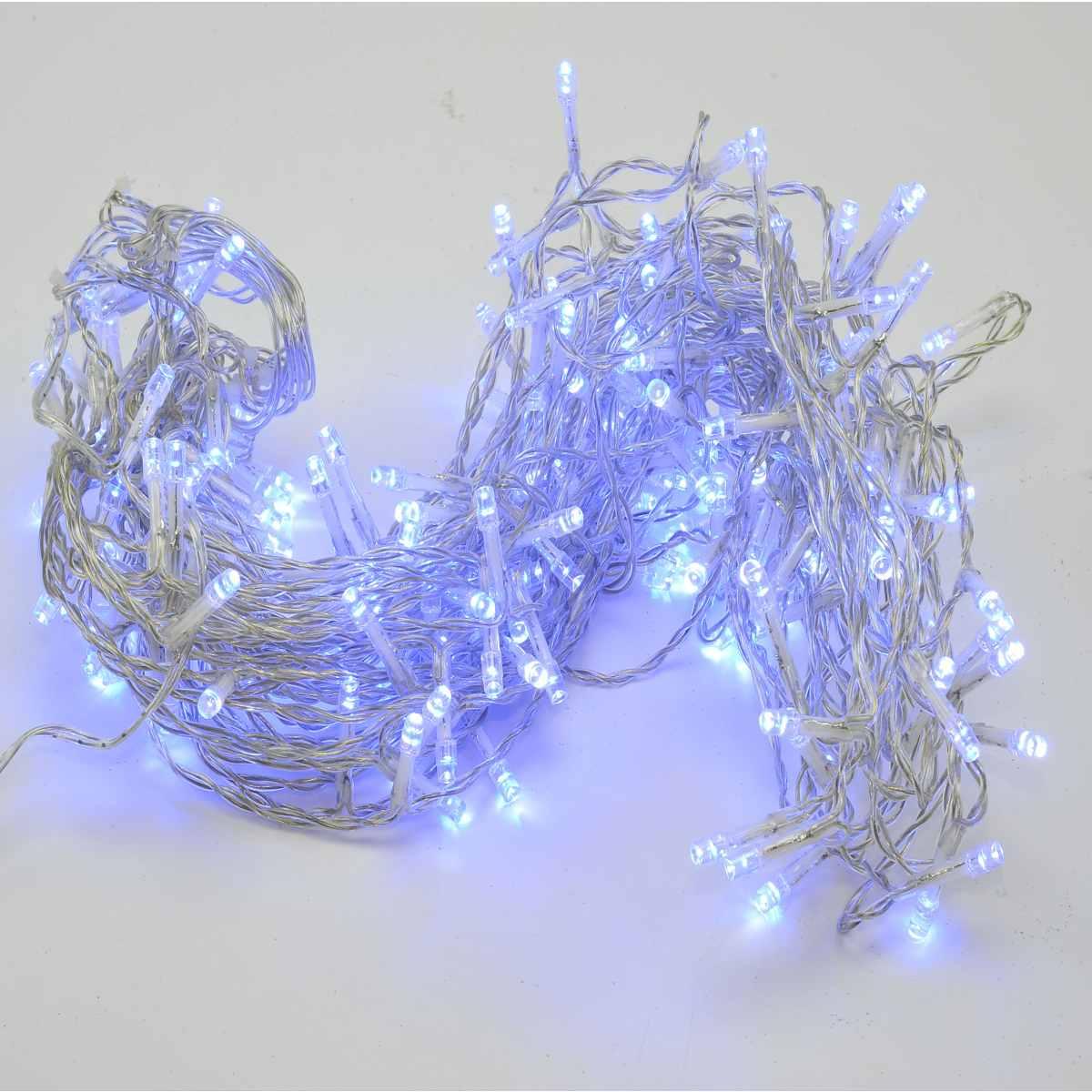 Luci di natale tenda esterno 200 led bianco blu 100 cm