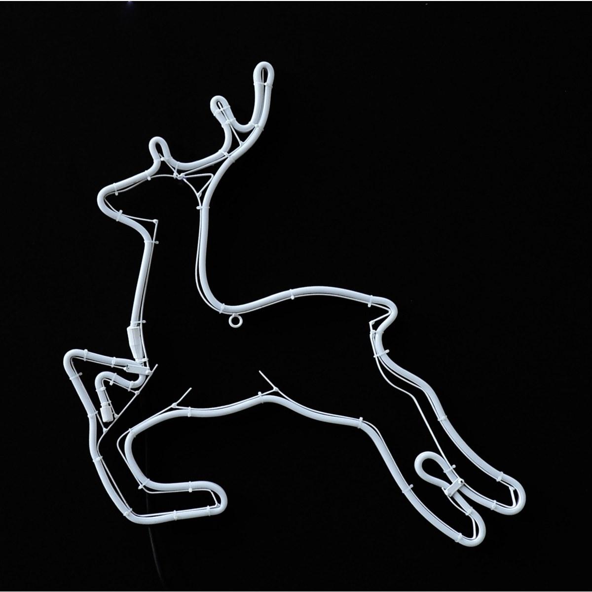 Luci di natale esterno 360 led renna bianco freddo 57 x 57 cm