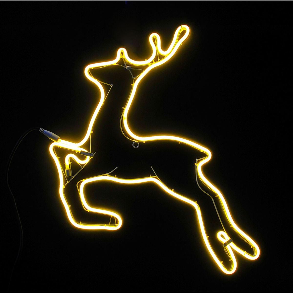 Luci di natale esterno 360 led renna bianco caldo 57 x 57 cm