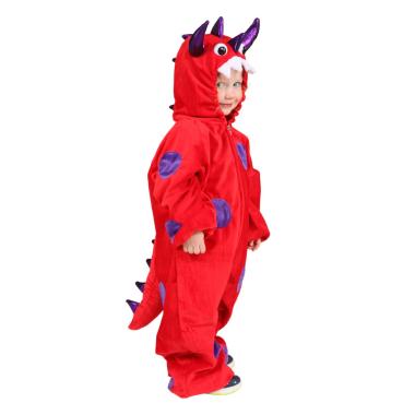 Costume mostro peloso rosso