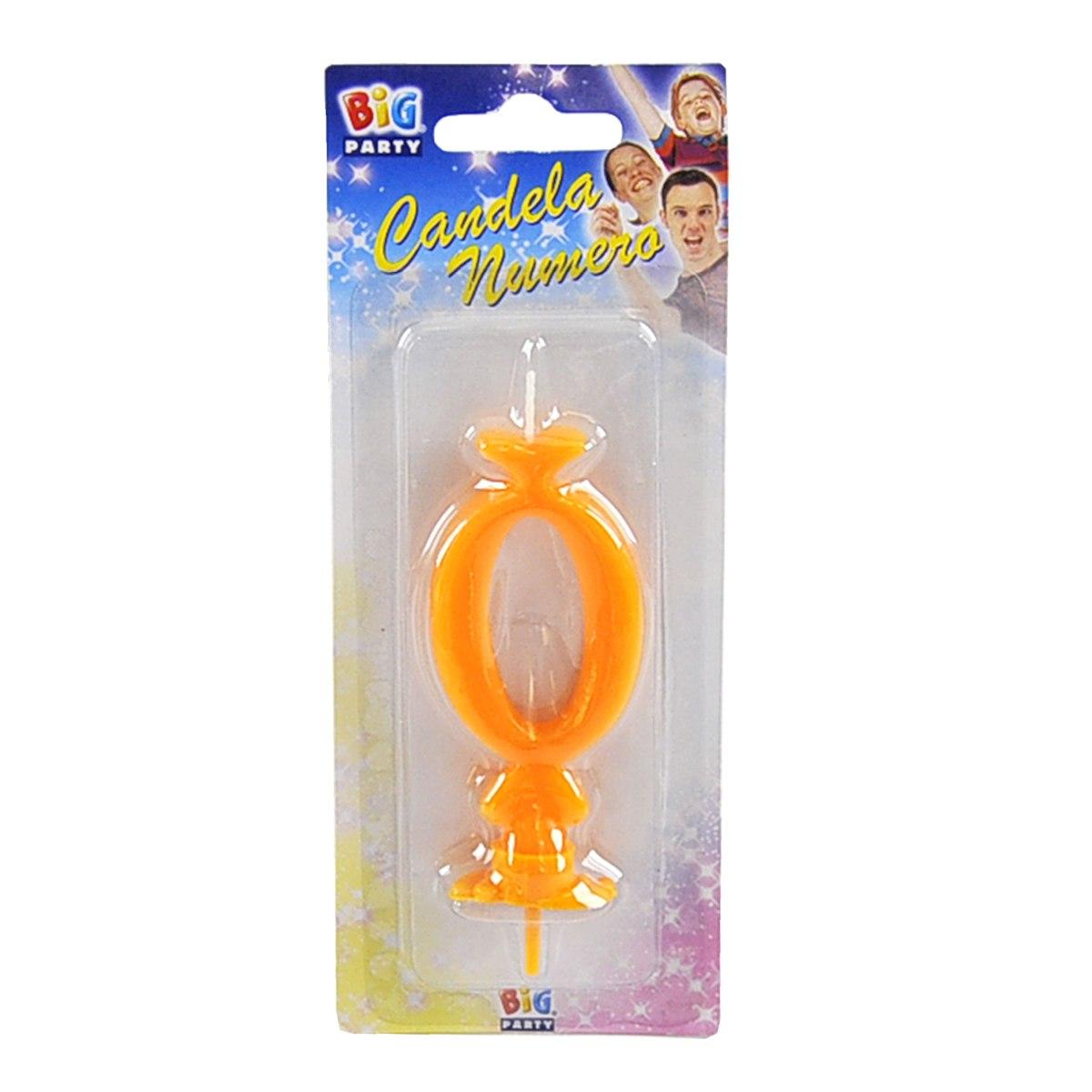 Candelina compleanno n 0 arancio