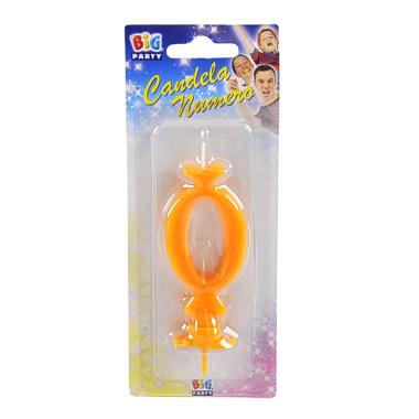 Candelina compleanno n 0 arancio