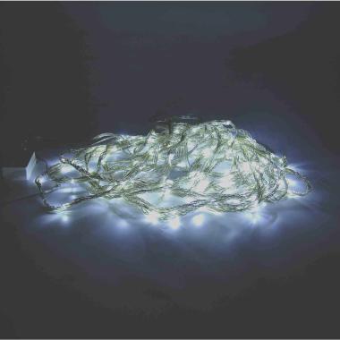 Luci di natale tenda esterno 140 led bianco 100 cm