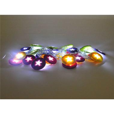 Luci di natale interno 30 led disco tessuto