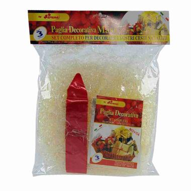 Paglia busta cellophan coccarda 250 gr