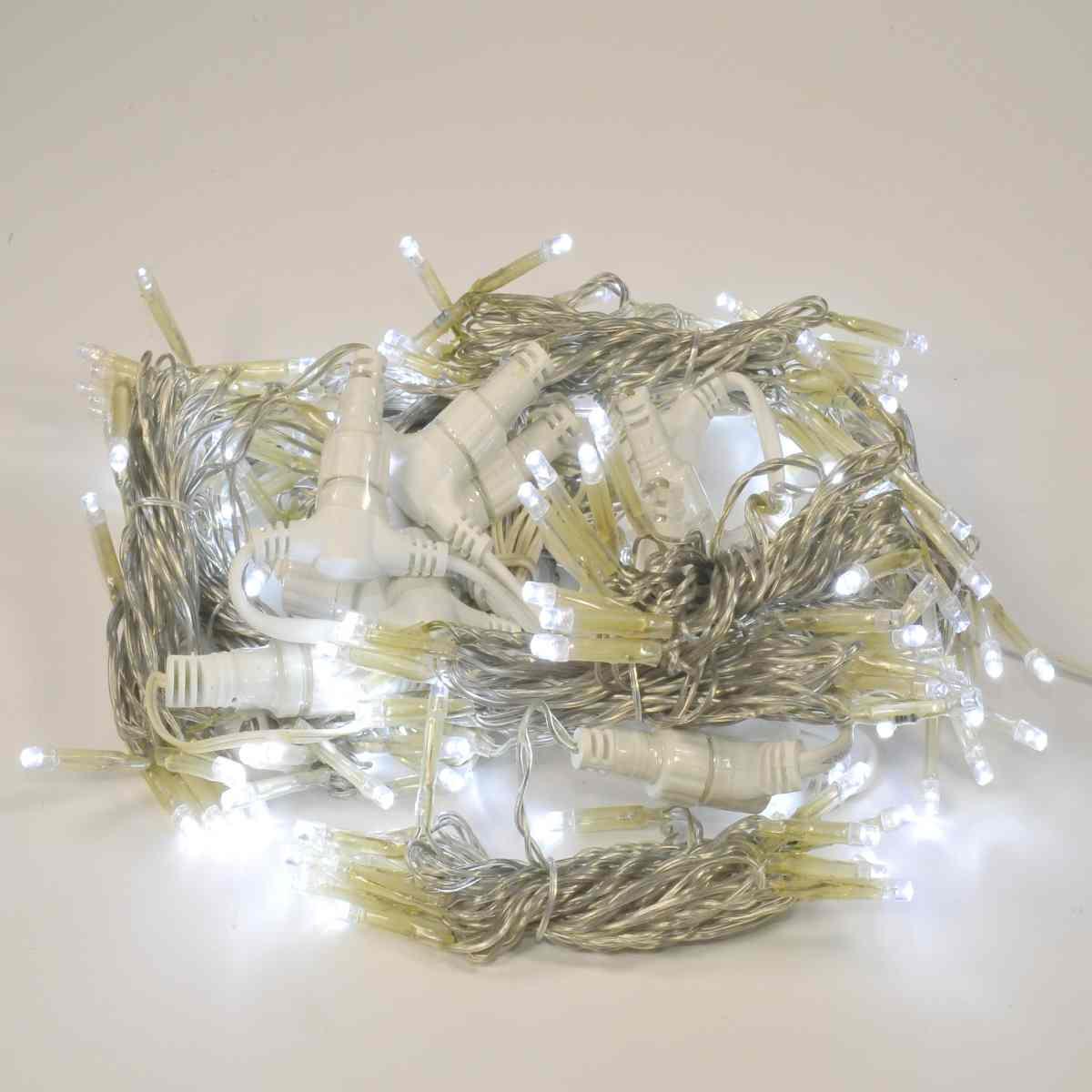 Luci di natale tenda esterno 180 led bianco