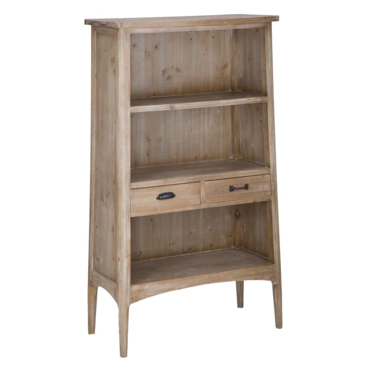 Libreria legno 3 piani cassetti 144 cm