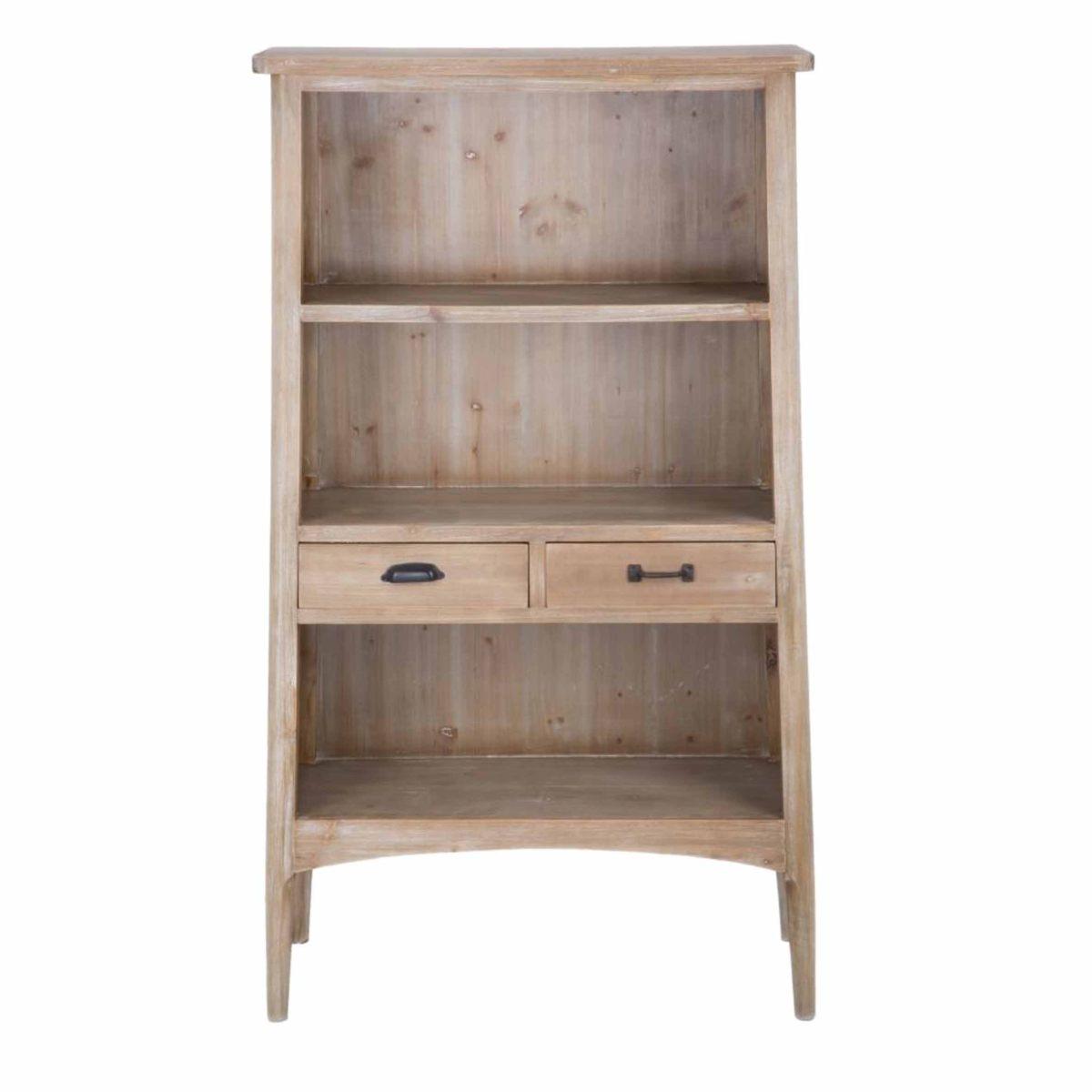 Libreria legno 3 piani cassetti 144 cm