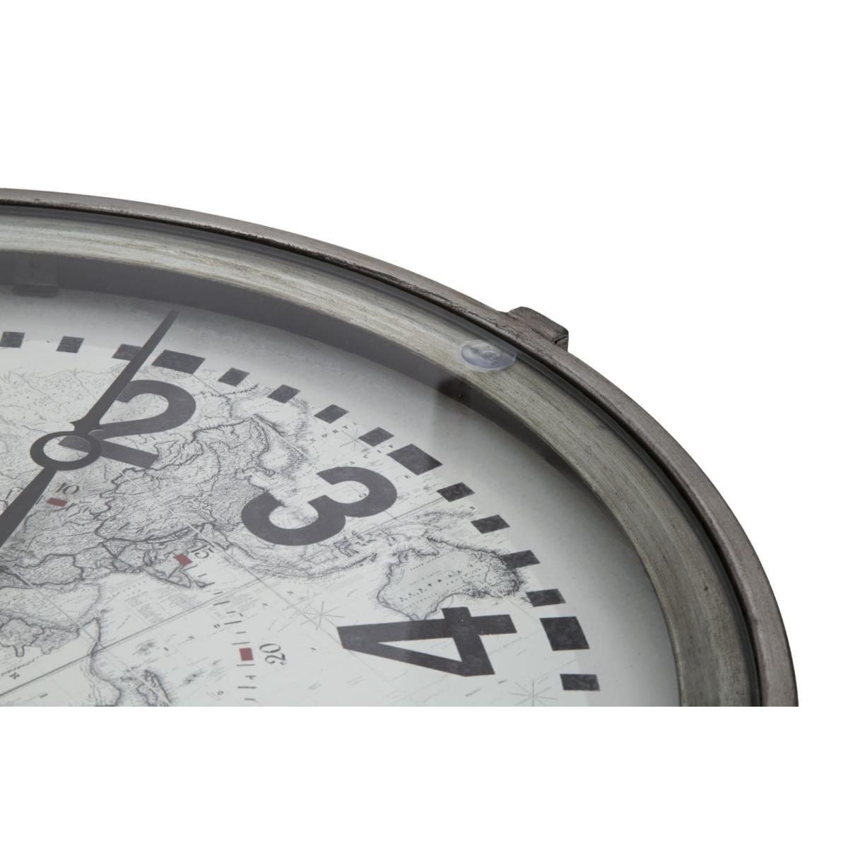 Tavolo mondo metallo orologio