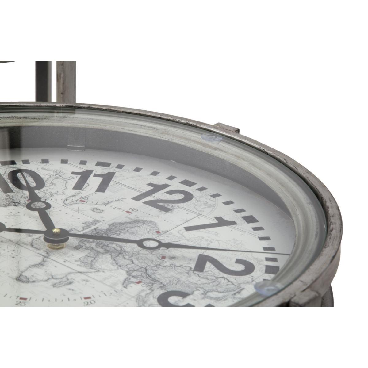 Tavolo mondo metallo orologio