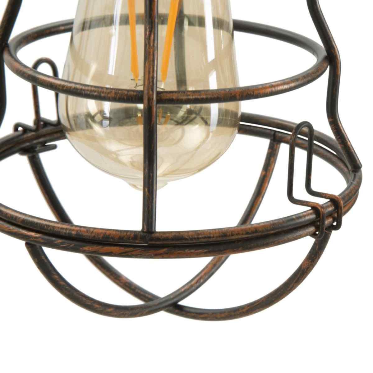 Lampadario metallo industry 5 luci 114 cm
