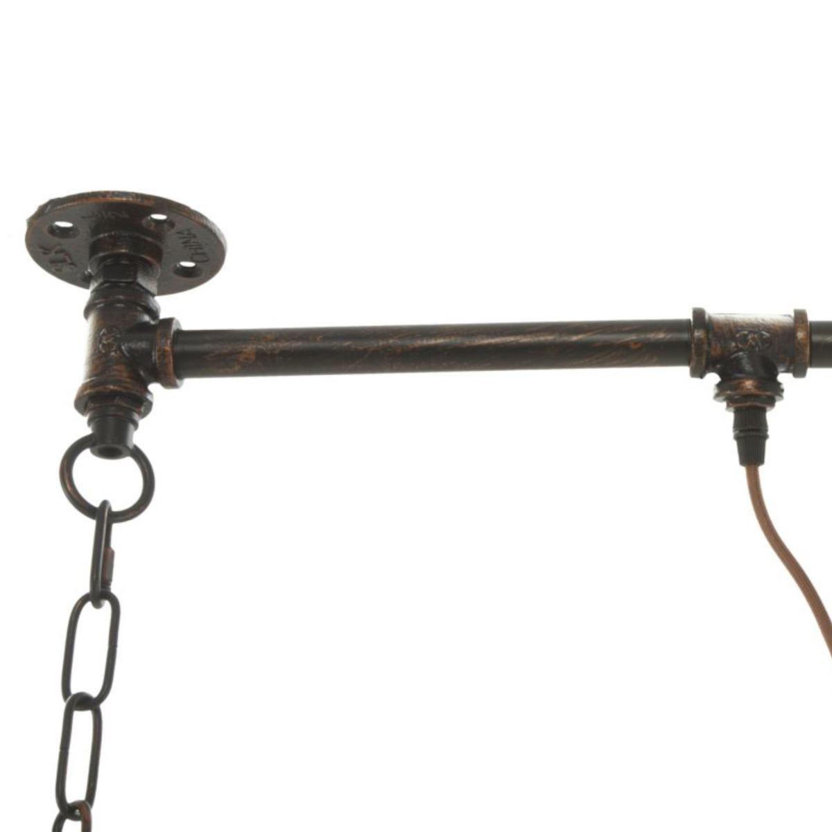 Lampadario metallo industry 5 luci 114 cm