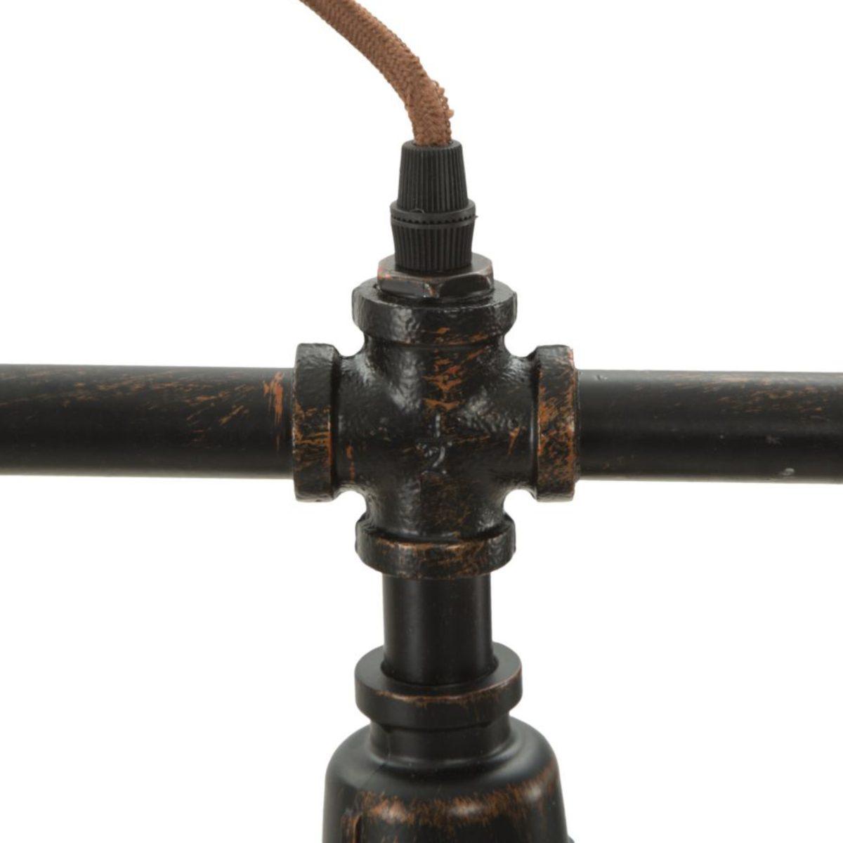 Lampadario metallo industry 5 luci 114 cm