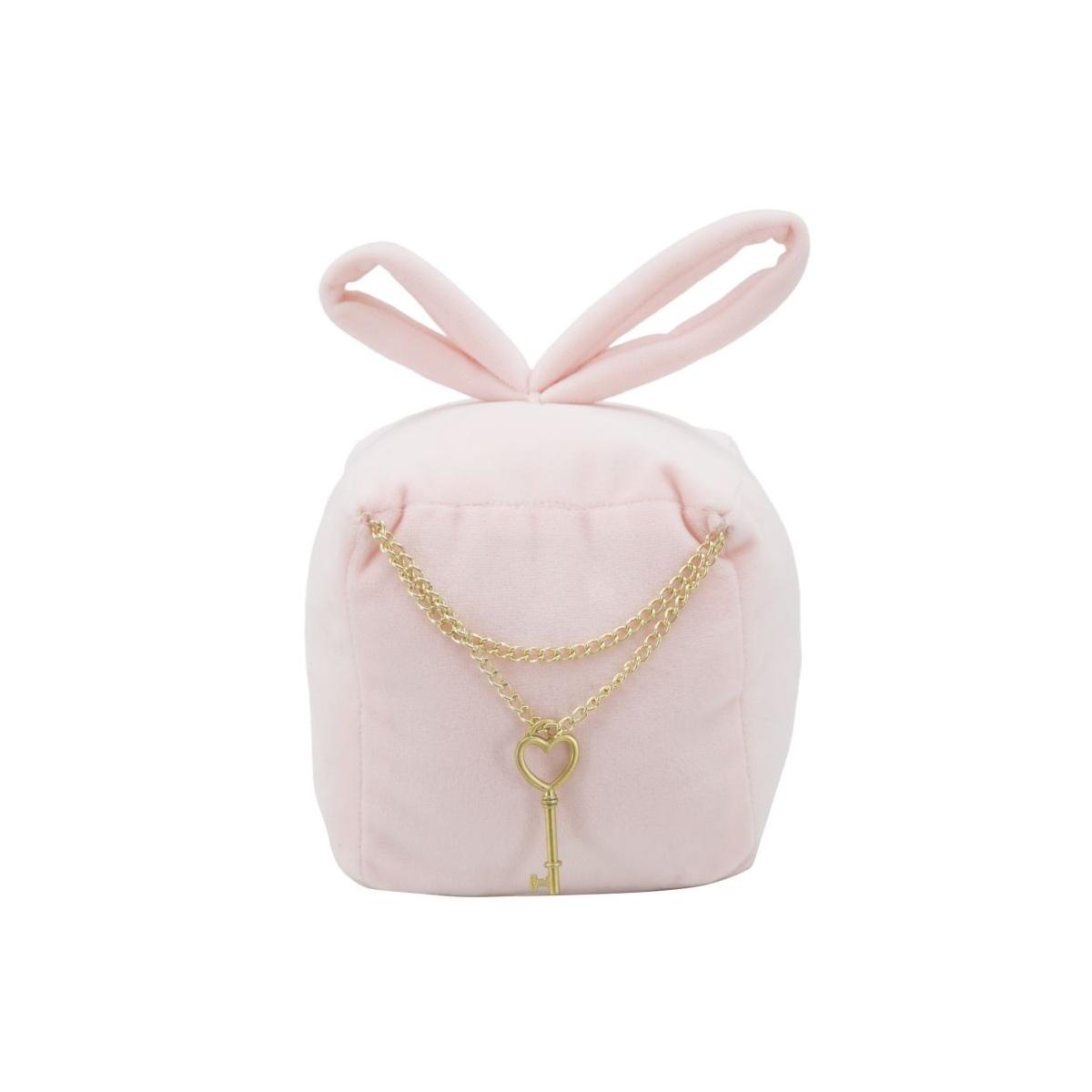Ferma porte square rosa 14,5 x 14 x 20 cm
