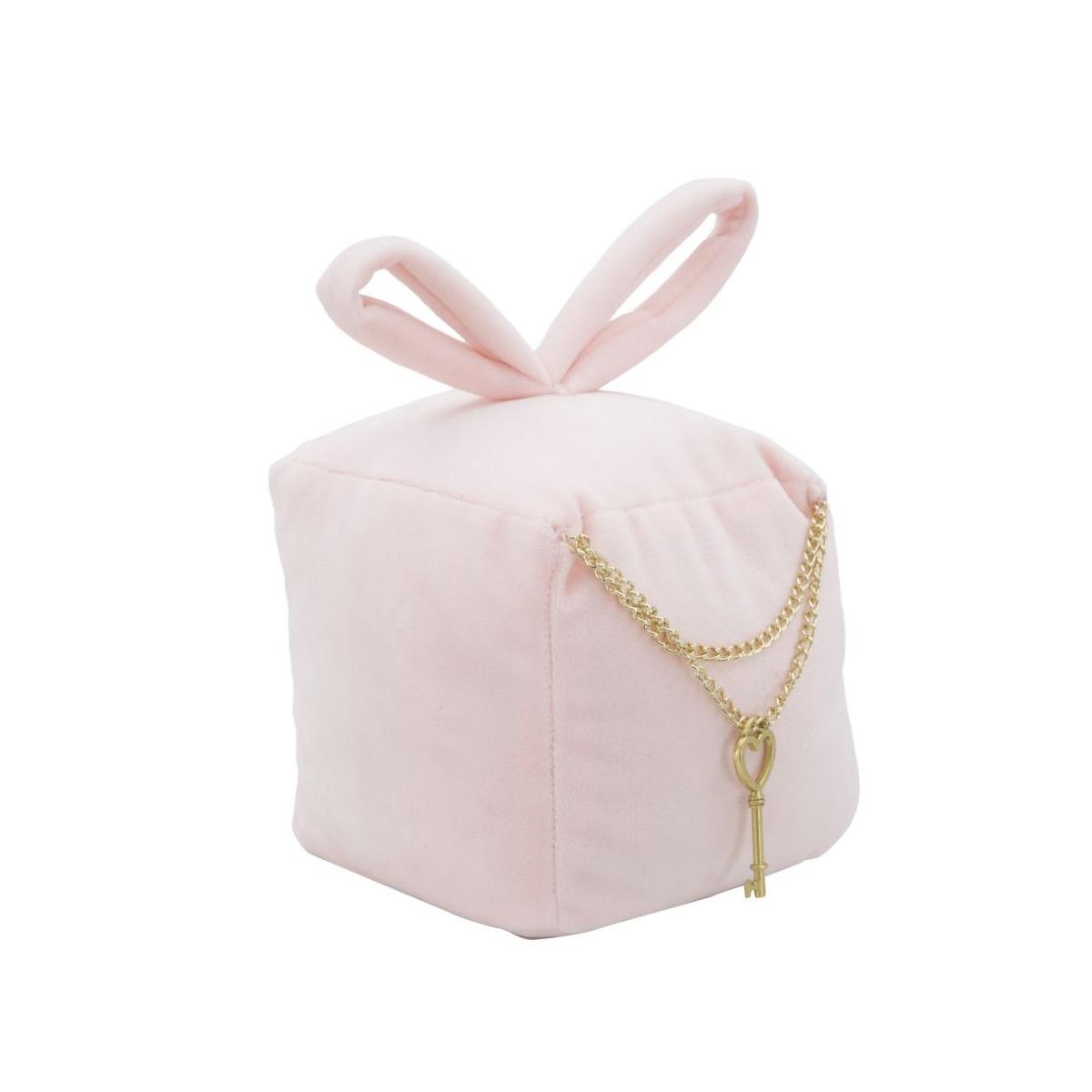 Ferma porte square rosa 14,5 x 14 x 20 cm
