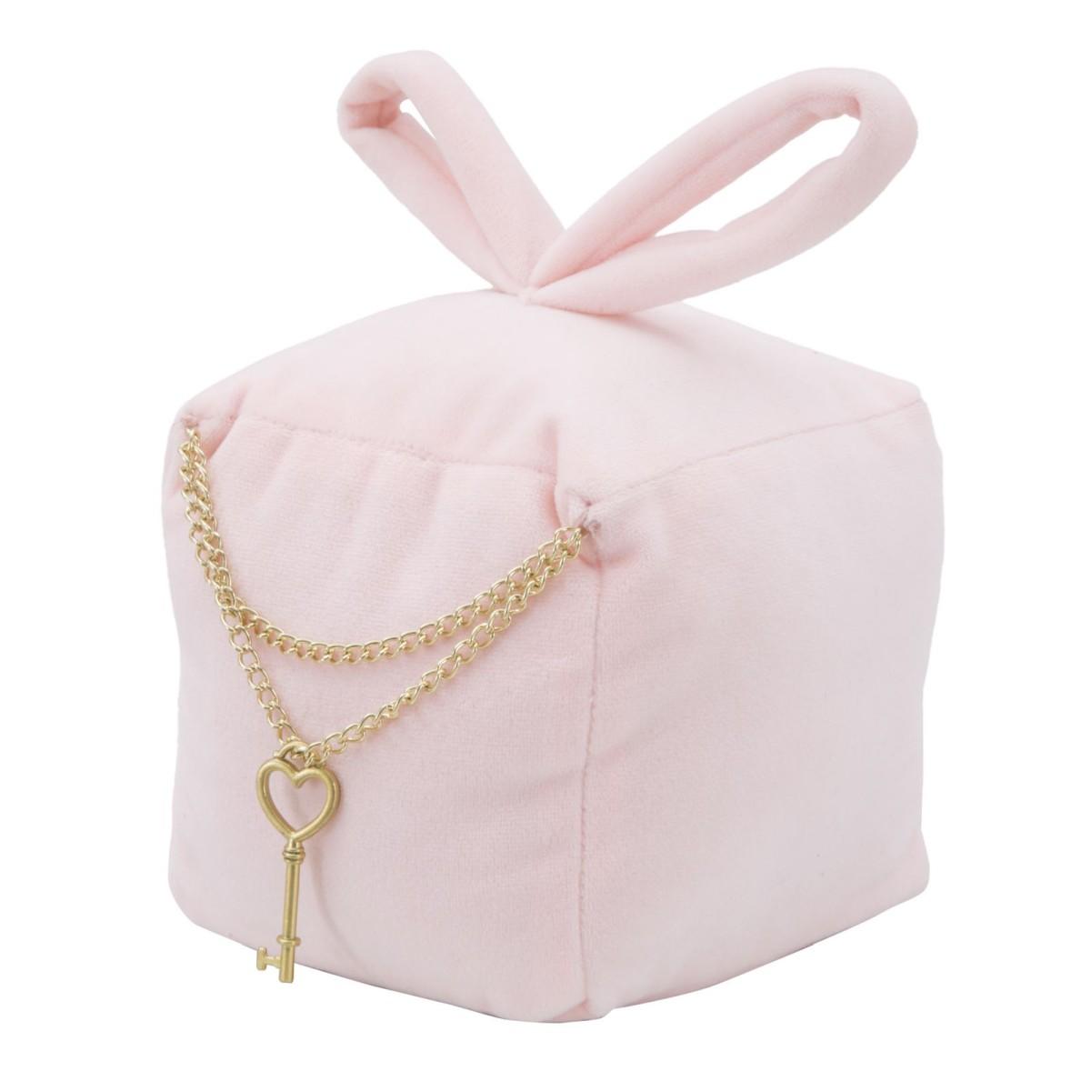 Ferma porte square rosa 14,5 x 14 x 20 cm