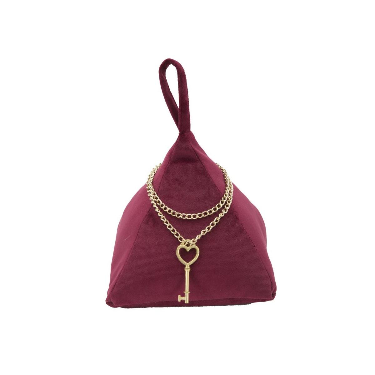 Ferma porte triangle bordeaux 14 x 14 x 20 cm