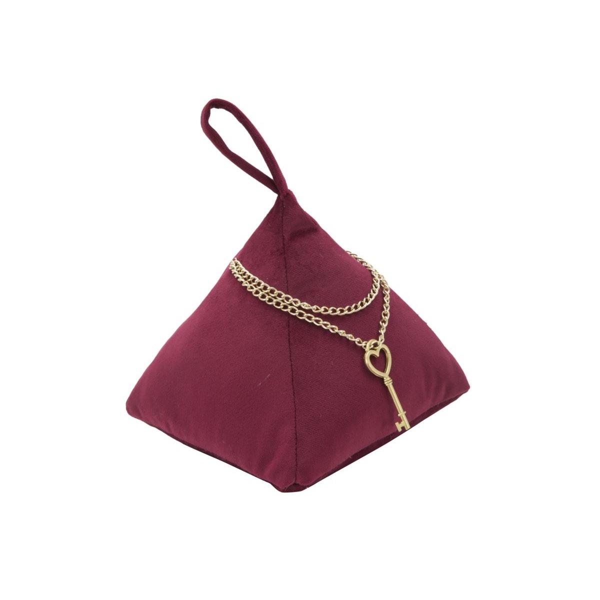 Ferma porte triangle bordeaux 14 x 14 x 20 cm