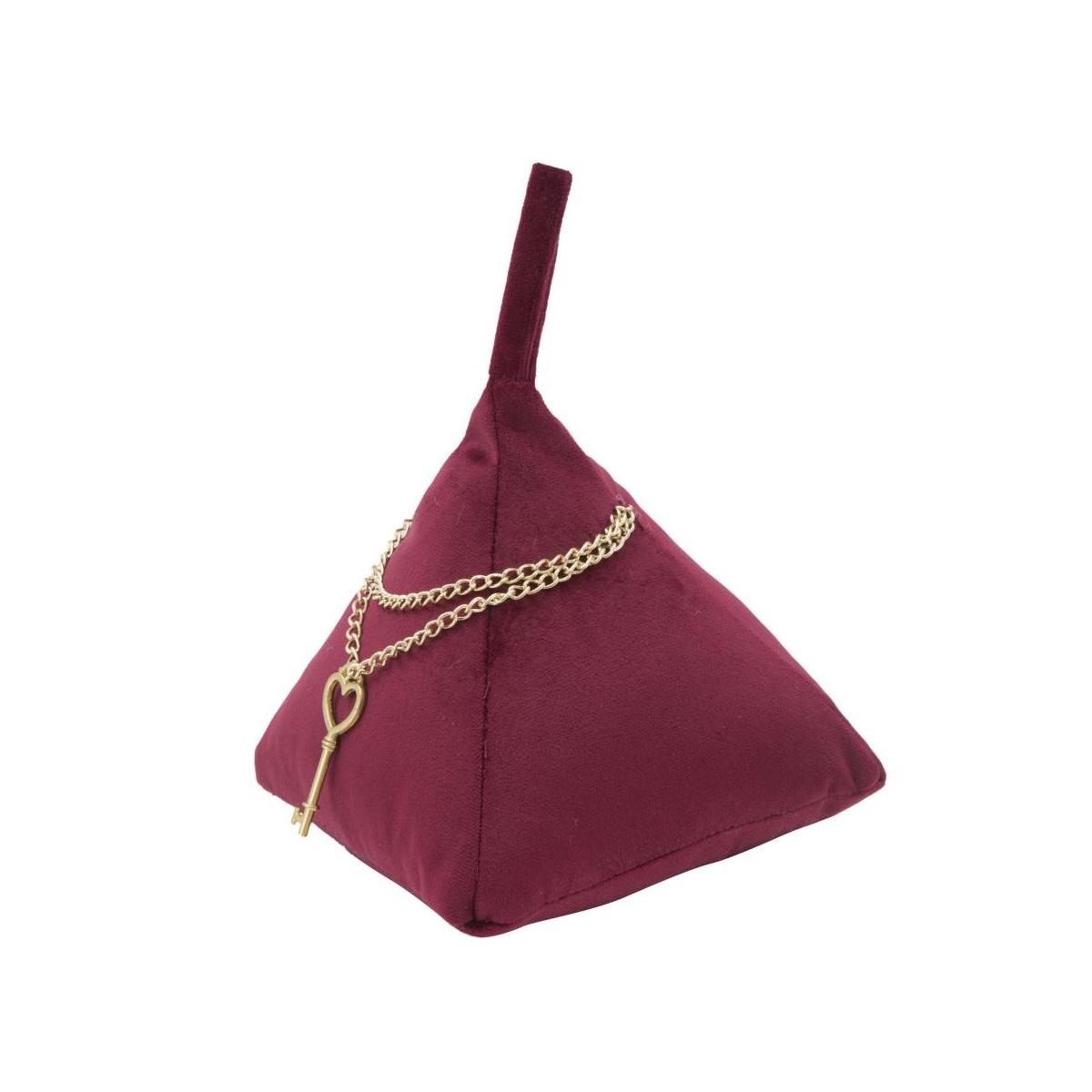 Ferma porte triangle bordeaux 14 x 14 x 20 cm