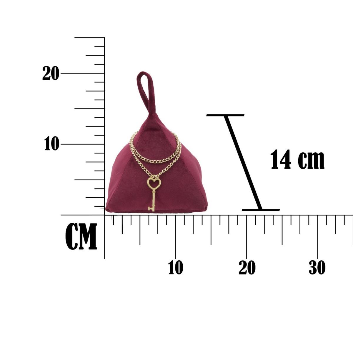 Ferma porte triangle bordeaux 14 x 14 x 20 cm