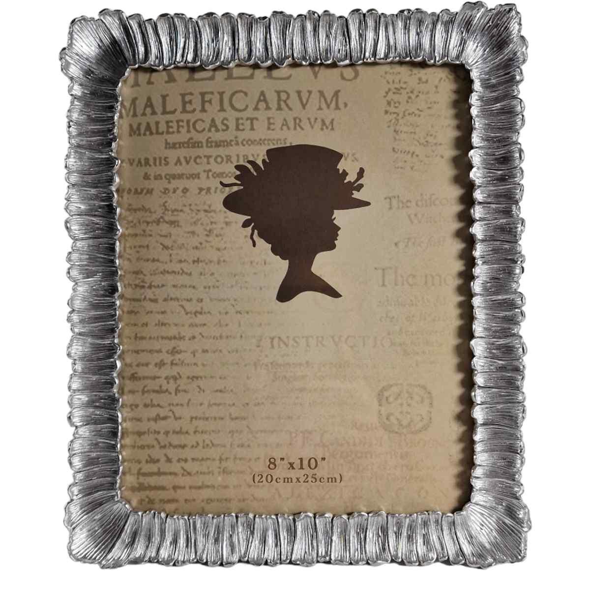 Cornice resina argento petal 20 x 25 cm