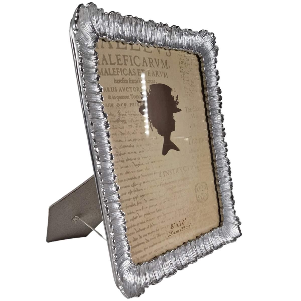 Cornice resina argento petal 20 x 25 cm