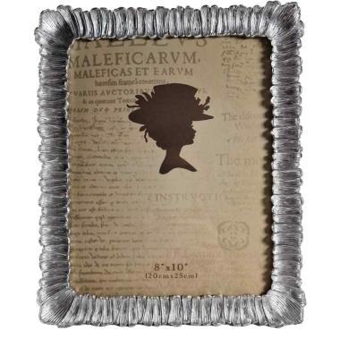 Cornice resina argento petal 20 x 25 cm